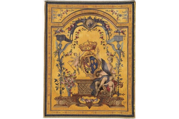 Gobelín Tapisserie Dame au blason Gobelín Tapisserie Dame au blason